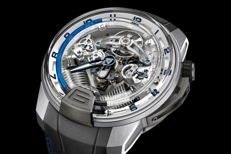 HYT H2 Titanium & White Gold Blue