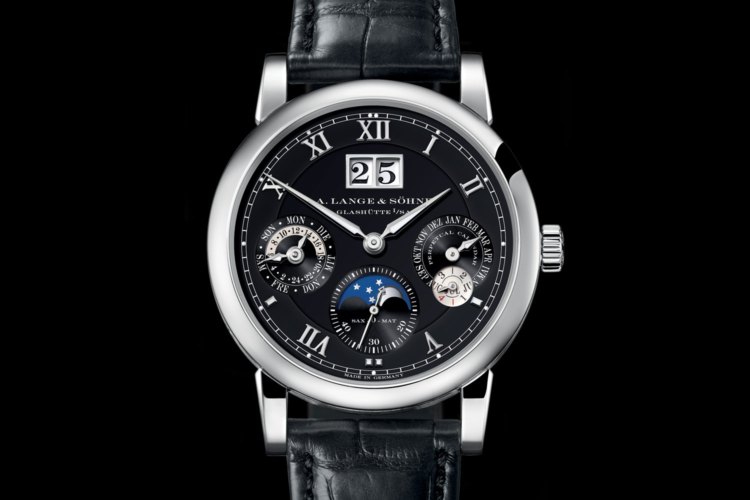 A Lange & Sohne Langematik Perpetual white gold black dial - 3 A Lange & Sohne Langematik Perpetual white gold black dial - 3