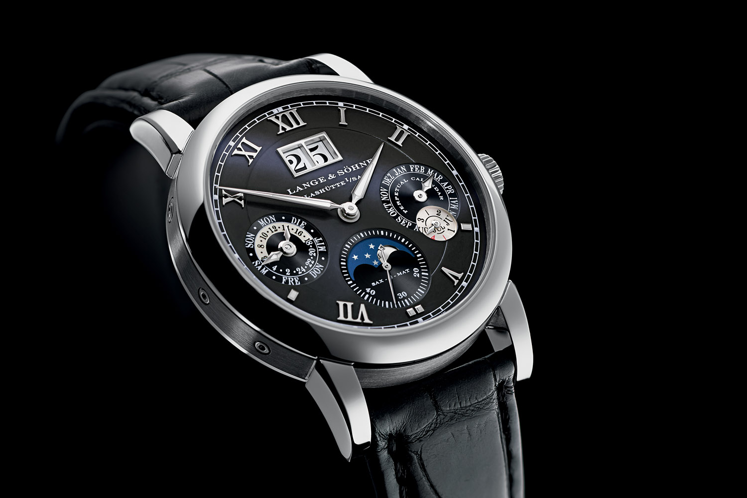 A Lange & Sohne Langematik Perpetual white gold black dial - 5 A Lange & Sohne Langematik Perpetual white gold black dial - 5