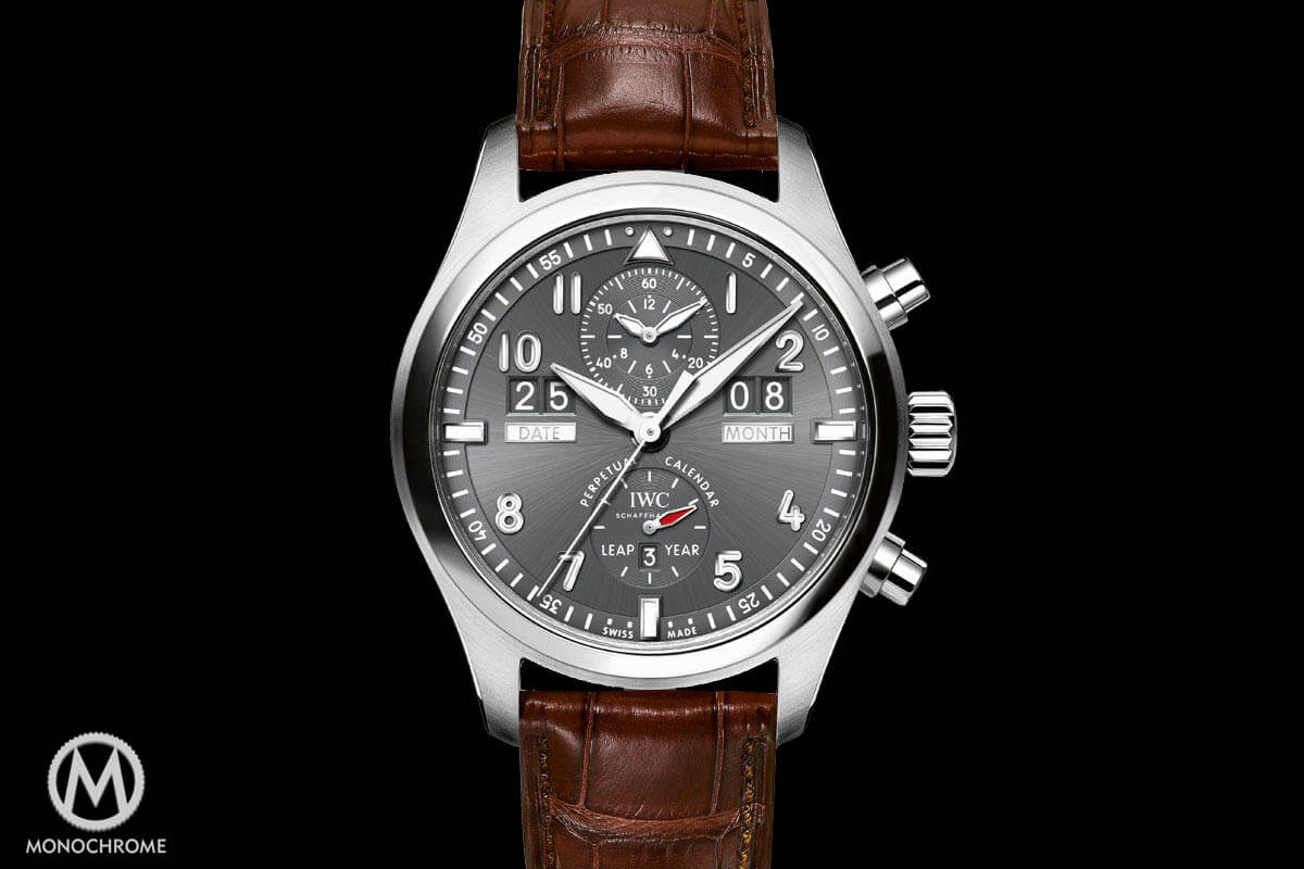 IWC Pilot Spitfire Perpetual Calendar Digital Date-Month Stainless Steel
