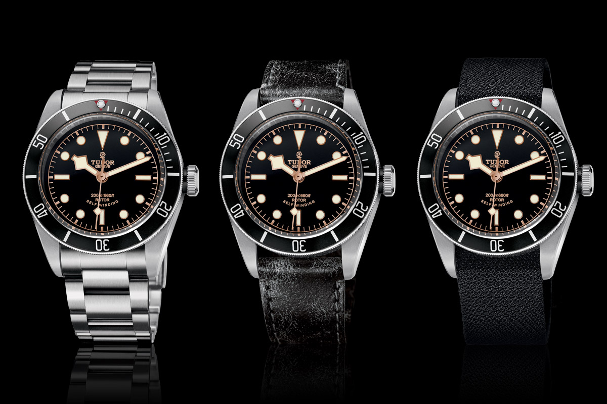 Tudor Black Bay Black Bezel 79220N - full collection - steel bracelet - leather strap - fabric strap Tudor Black Bay Black Bezel 79220N - full collection - steel bracelet - leather strap - fabric strap