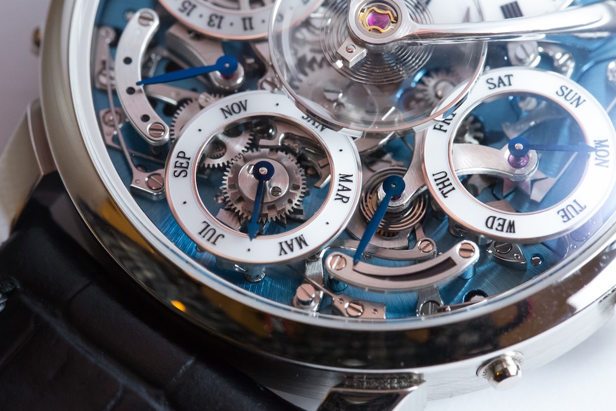 MB&F legacy Machine Perpetual - Credits to The Horophile - platinum blue dial MB&F legacy Machine Perpetual - Credits to The Horophile - platinum blue dial