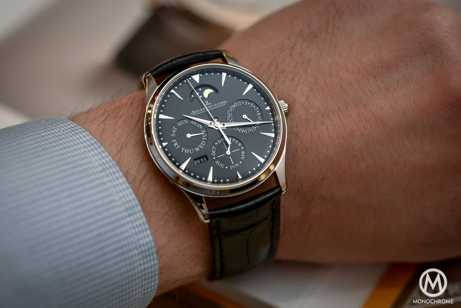 Jaeger-LeCoultre Master Ultra Thin Perpetual steel black dial - SIHH 2016 - 2 Jaeger-LeCoultre Master Ultra Thin Perpetual steel black dial - SIHH 2016