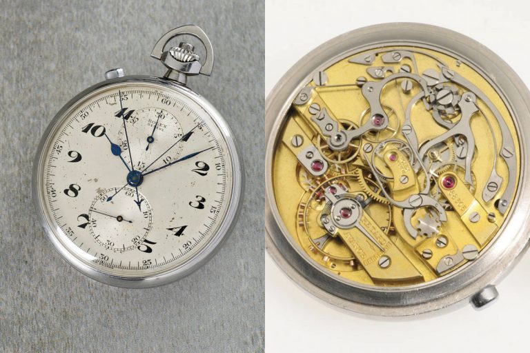 Rolex rattrapante chronograph pocket watch - Dr Crott Auctions