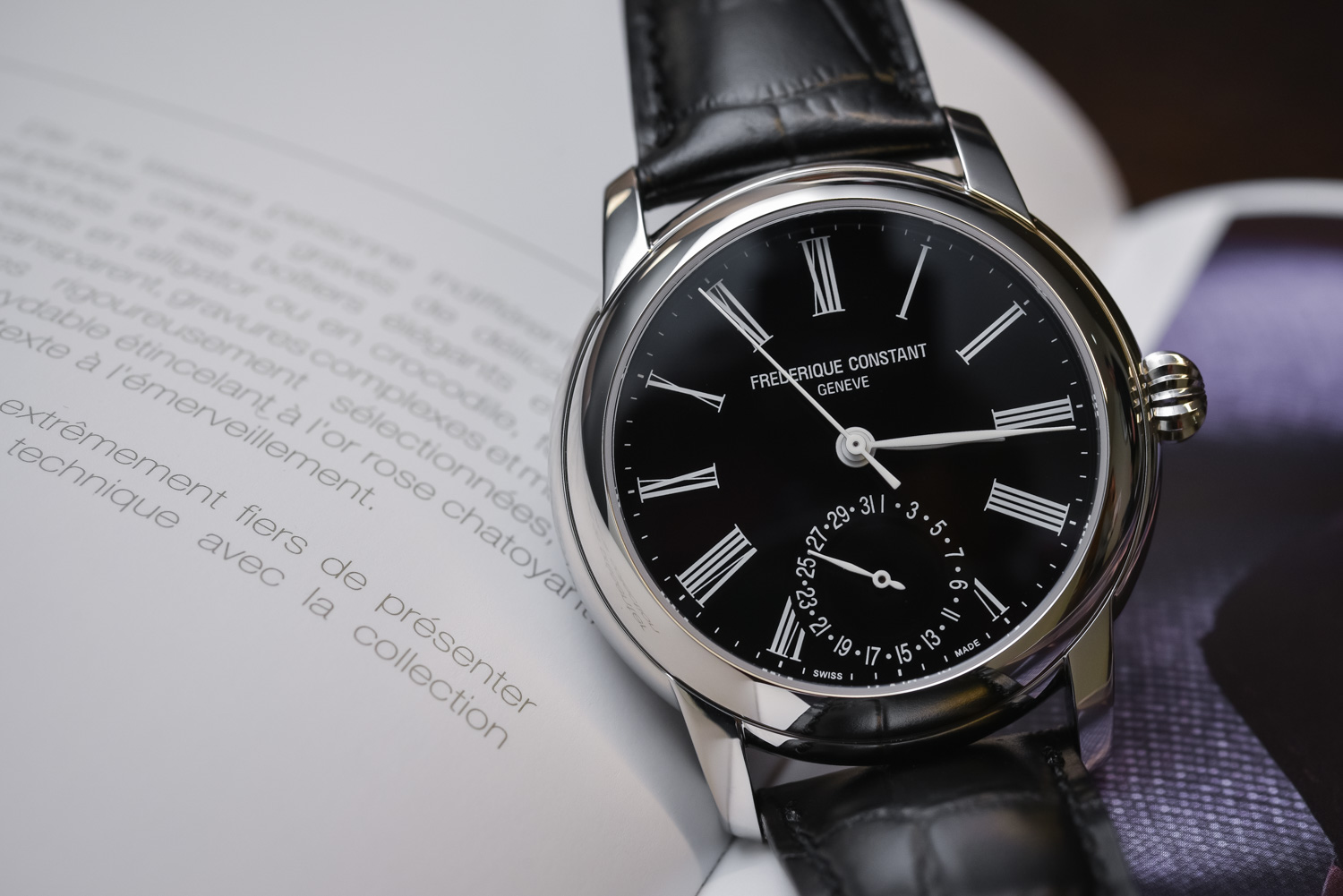 Frederique Constant Classic Manufacture Black Laquered Dial