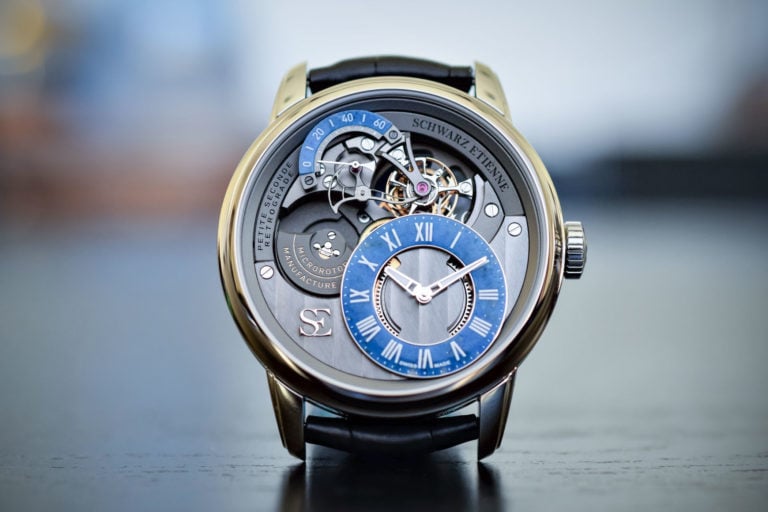 Schwarz Etienne La Chaux-de-fonds Tourbillon Petite Seconde Retrograde - Steel Lapis Lazuli