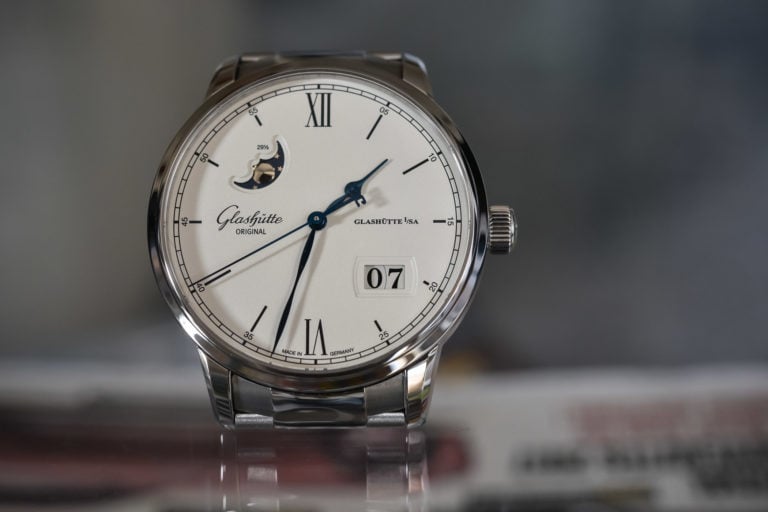 Glashutte Original Senator Excellence Panorama Date Moon Phase Steel bracelet 1-36-04-01-02-70
