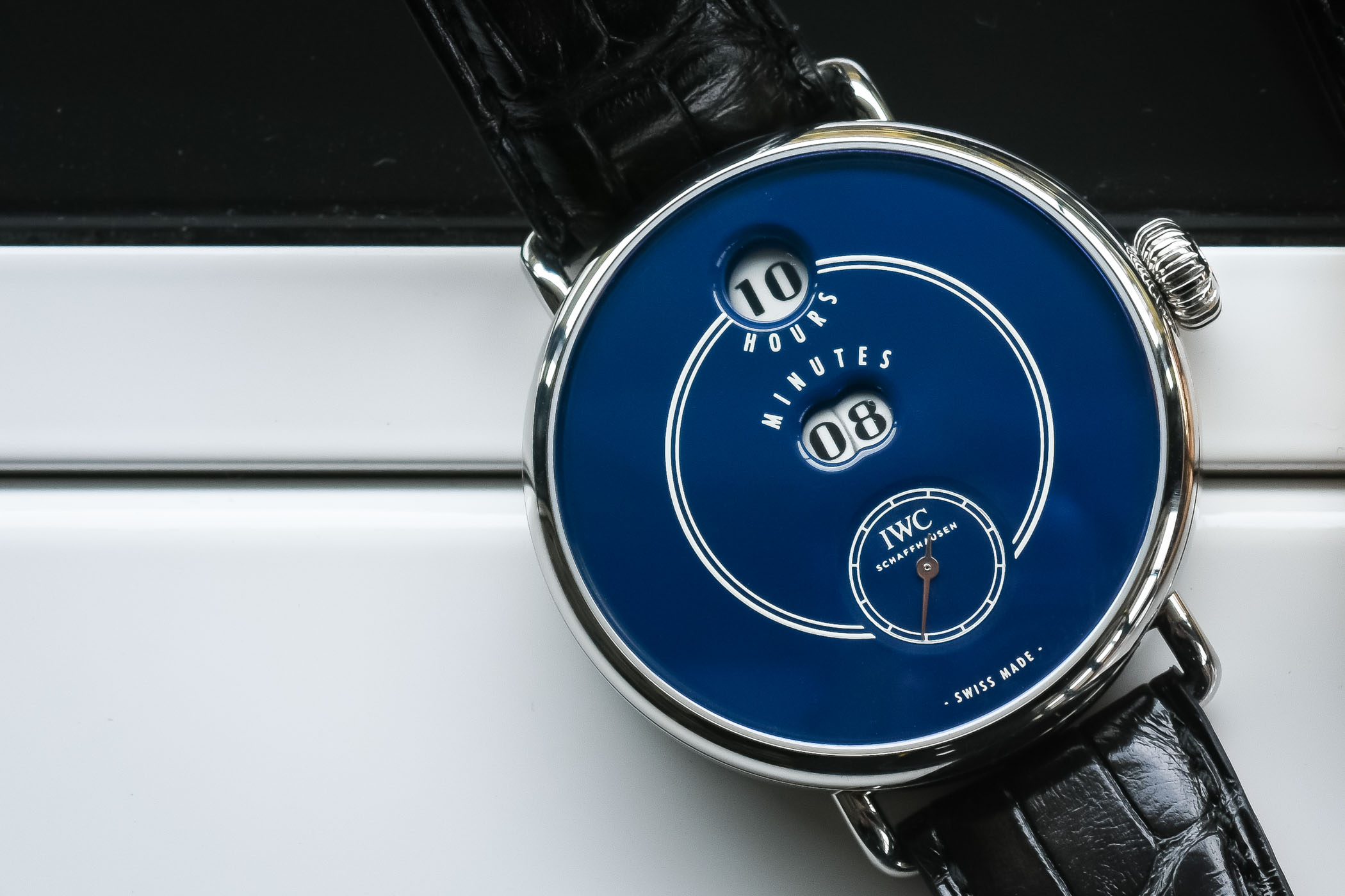 IWC Tribute to Pallweber Edition 150 Years stainless steel blue dial ref IW505003 - SIHH 2018