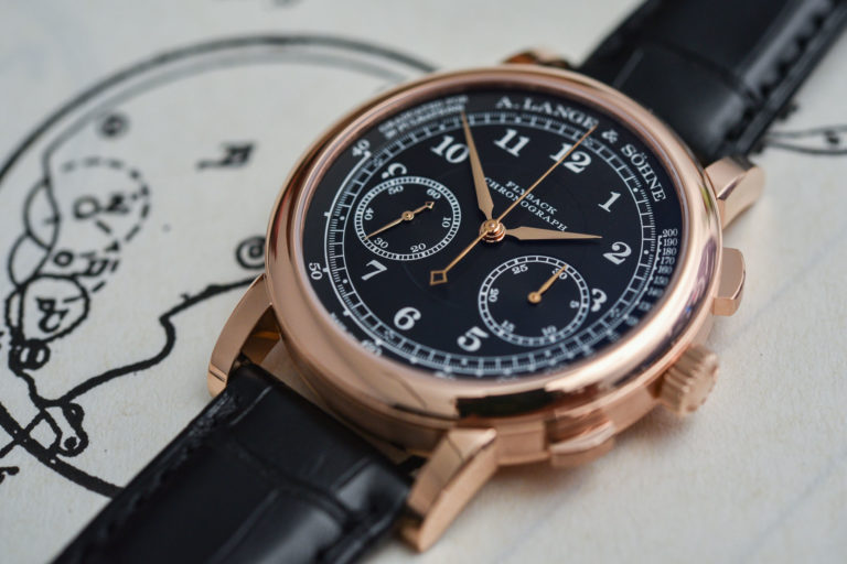A Lange Sohne 1815 Chronograph Black Dial Rose Gold - SIHH 2018