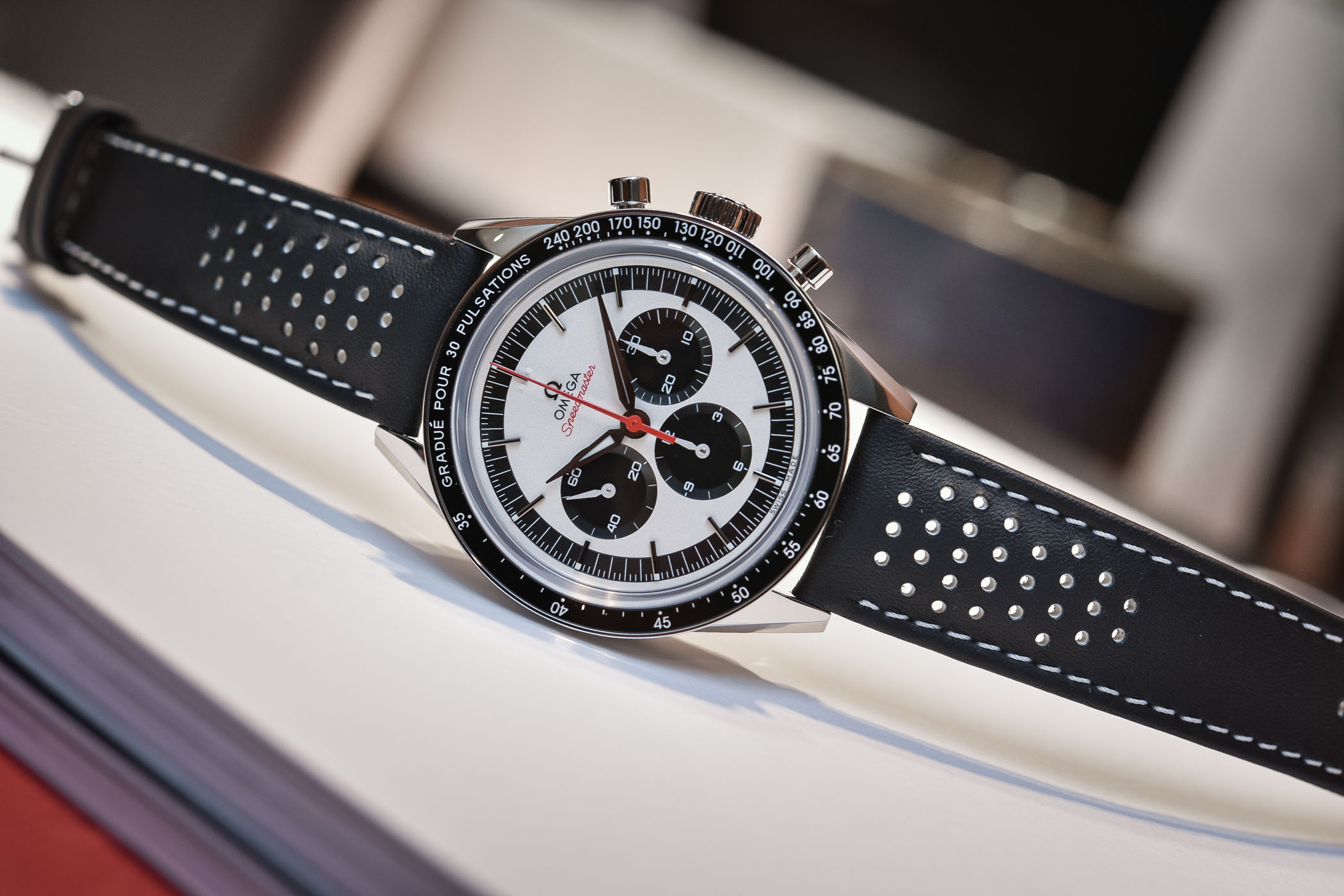 Omega Speedmaster CK2998 Pulsometer Panda 311.32.40.30.02.001 - Baselworld 2018