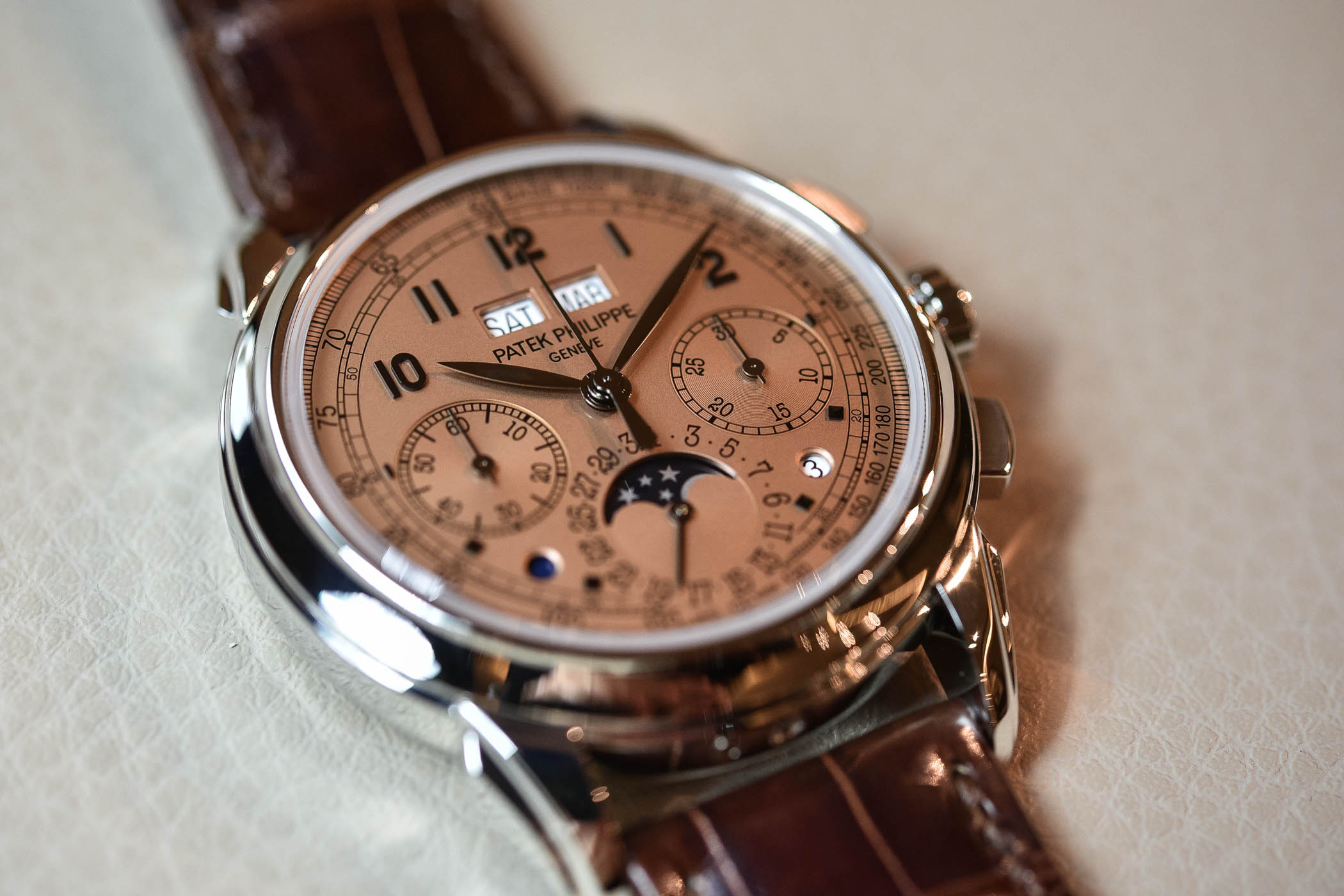 Patek Philippe 5270P Platinum Salmon Dial - Baselworld 2018 - 4 Patek Philippe 5270P Platinum Salmon Dial - Baselworld 2018 - 4
