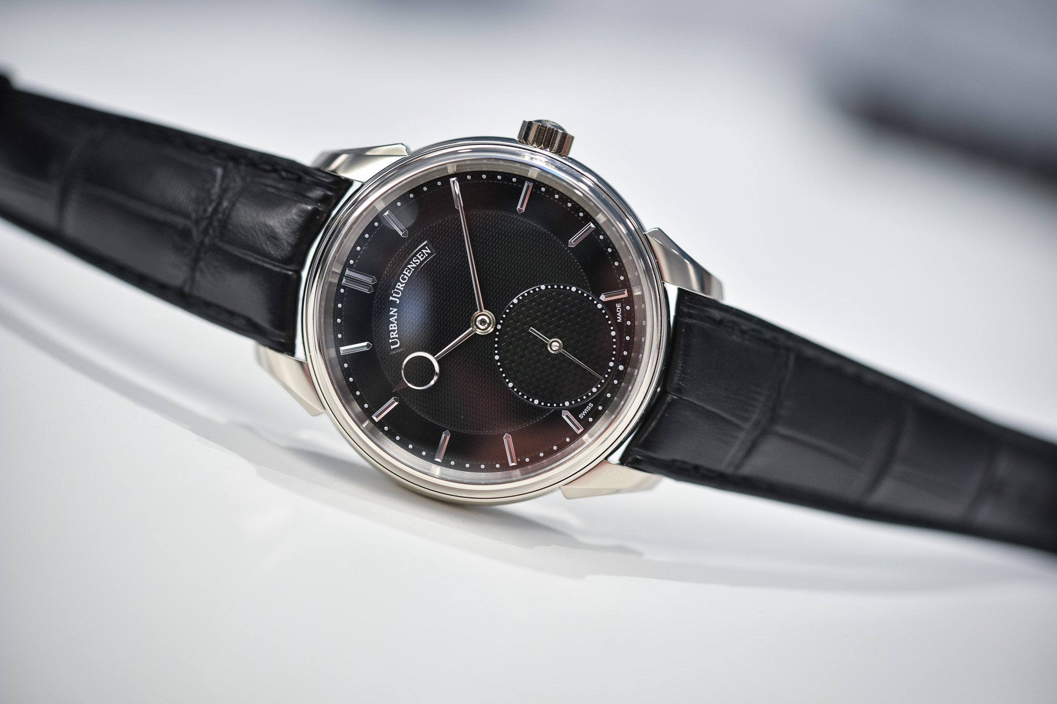 Urban Jurgensen 2140 White Gold Black Guilloche Dial - Baselworld 2018