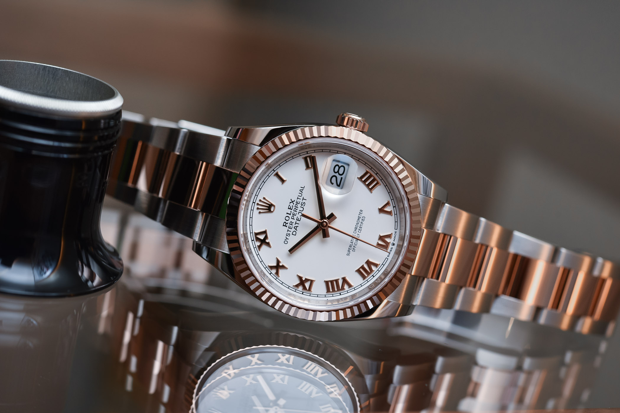 2018 Rolex Datejust 36 ref 126231 Rolesor Everose calibre 3235