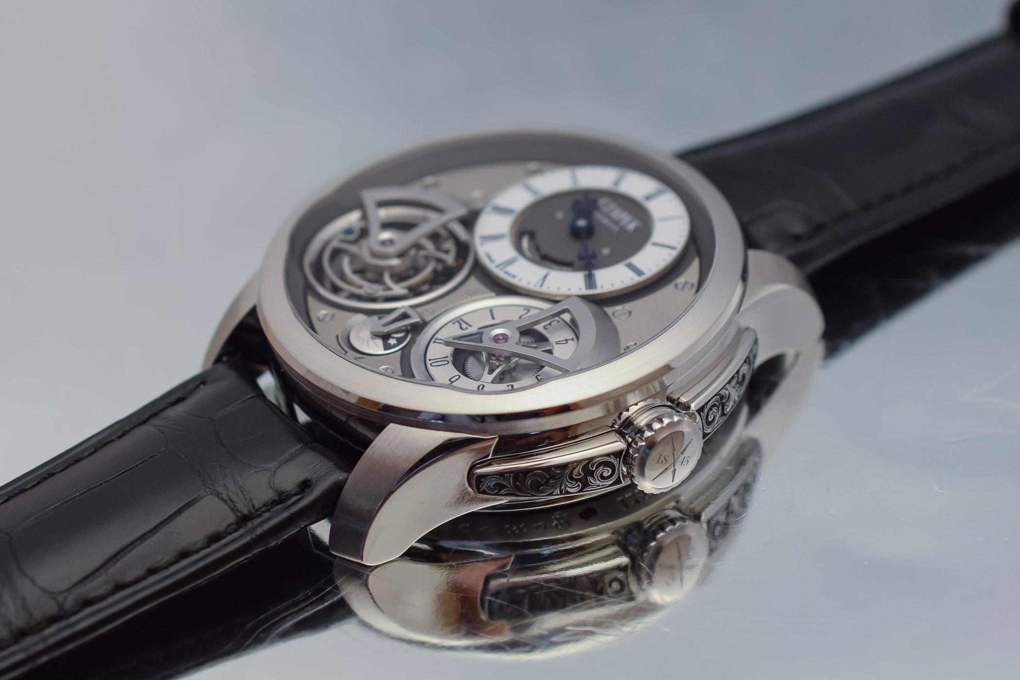 Czapek Place Vendôme Tourbillon Suspendu GMT Acanthus Leaves Engraved