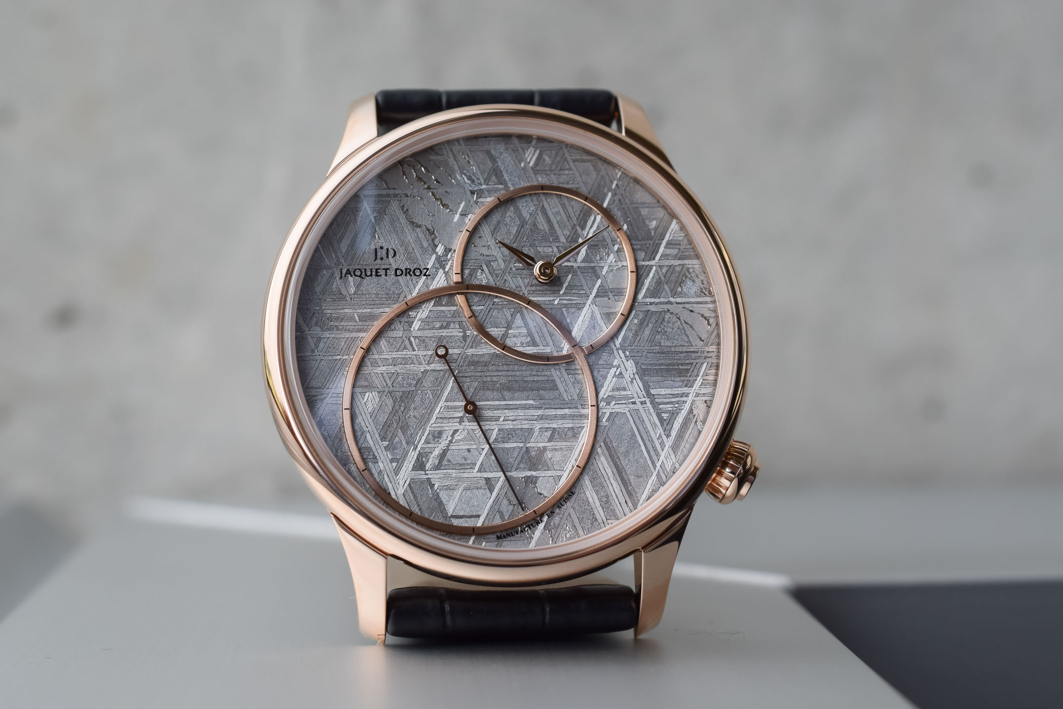 Jaquet Droz Grande Seconde Off-Centered with Meteorite or Stromatolite Dials