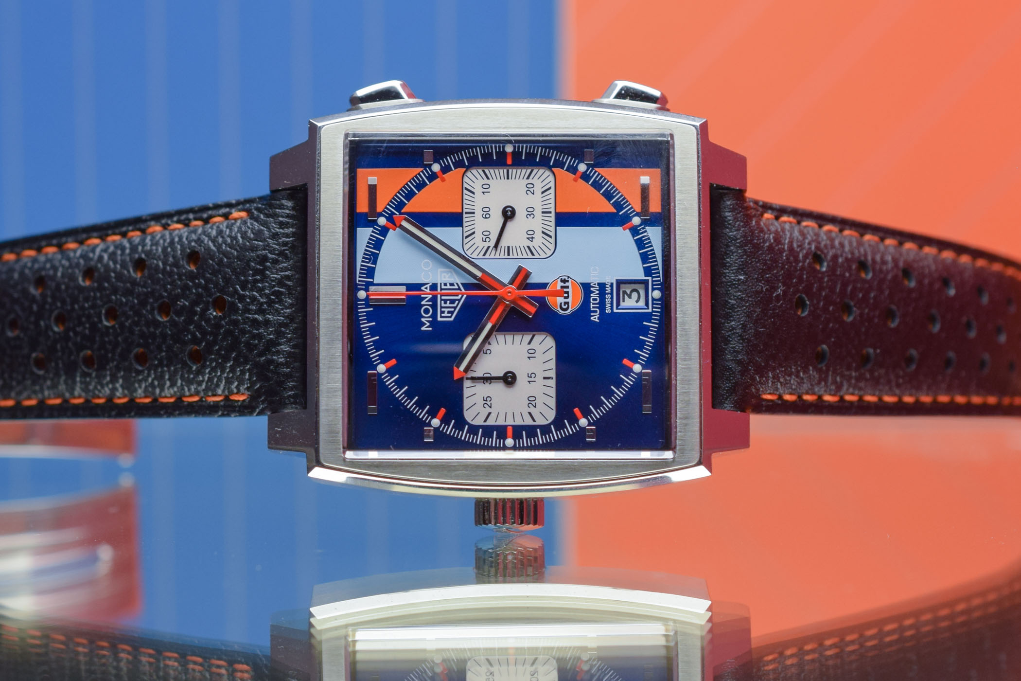 TAG Heuer Monaco Calibre 11 Gulf 50th Anniversary CAW211T