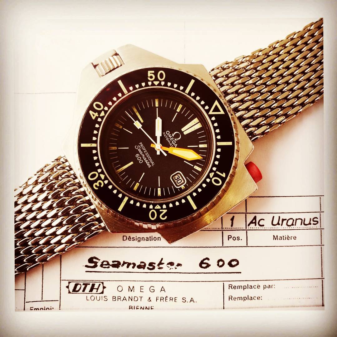 Omega Ploprof Uranus Steel - First watch with 904L steel An original internal Omega document showing the use of Uranus Steel (matière, meaning material), also known as 904L steel - Circa 1970
