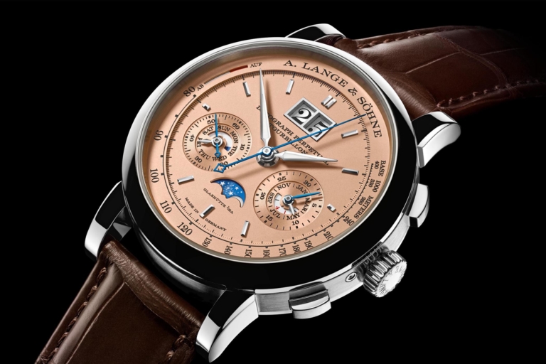 Lange Sohne Datograph Perpetual Tourbillon Pink Gold Dial salmon