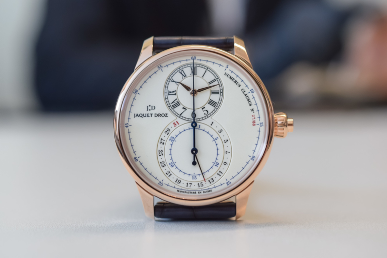 Jaquet Droz Grande Seconde Chronograph Ivory Enamel Limited Edition Gold