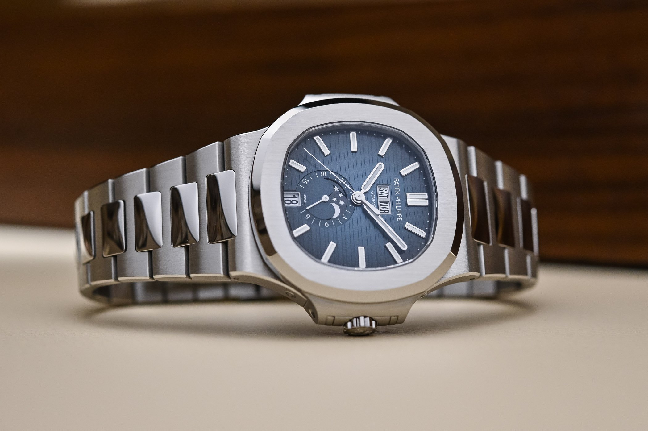 Patek Philippe Nautilus Annual Calendar 5726 Gradient Blue Dial
