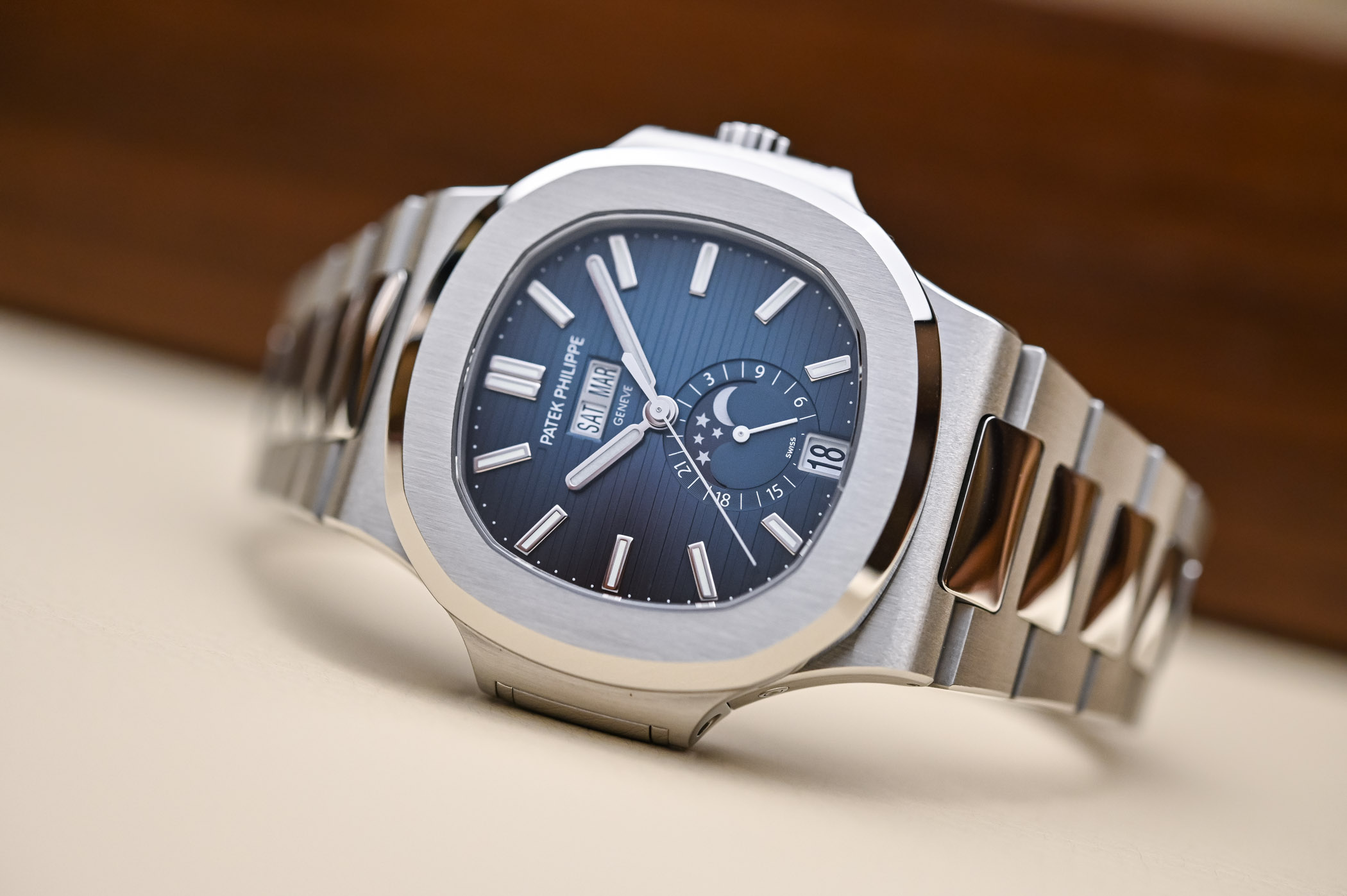 Patek Philippe Nautilus Annual Calendar 5726 Gradient Blue Dial