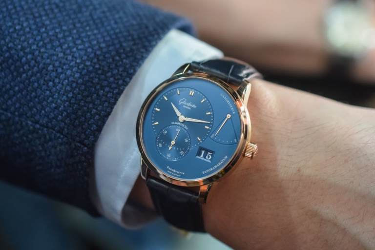 Glashutte Original PanoReserve Blue Dial Red Gold