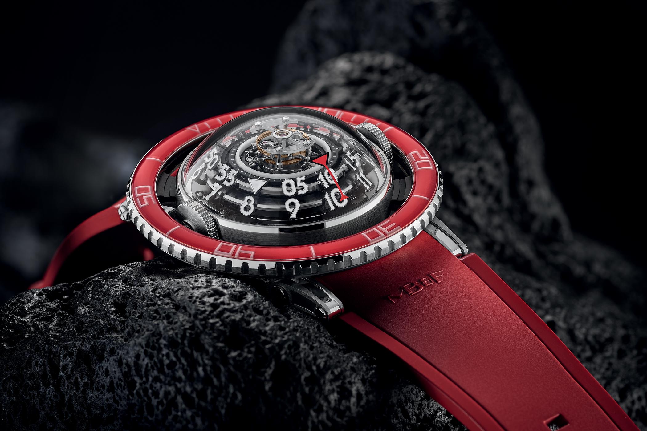 MB&F HM7 Aquapod Platinum Red