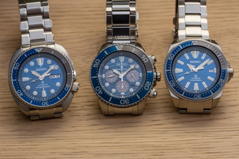 Seiko Save The Ocean Special Edition 2019 Turtle SRPD21K1, Samurai SRPD23K1 & Solar Chrono SSC741P1