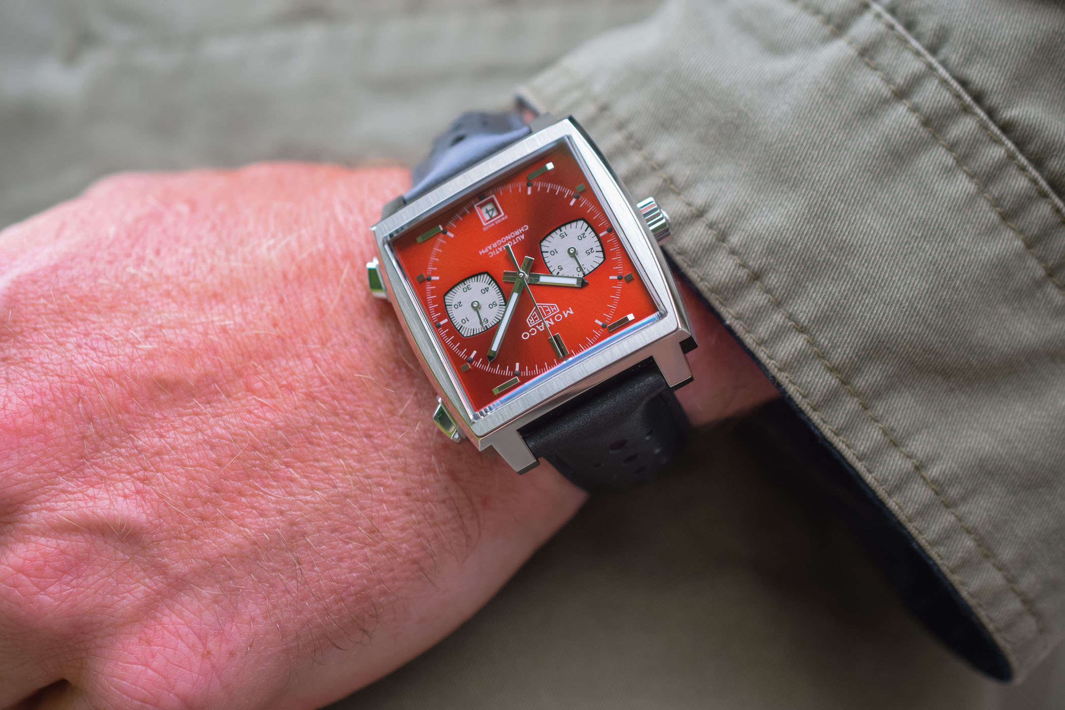 TAG Heuer Monaco 1979-1989 Limited Edition 50th anniversary Red Dial CAW211W.FC6467