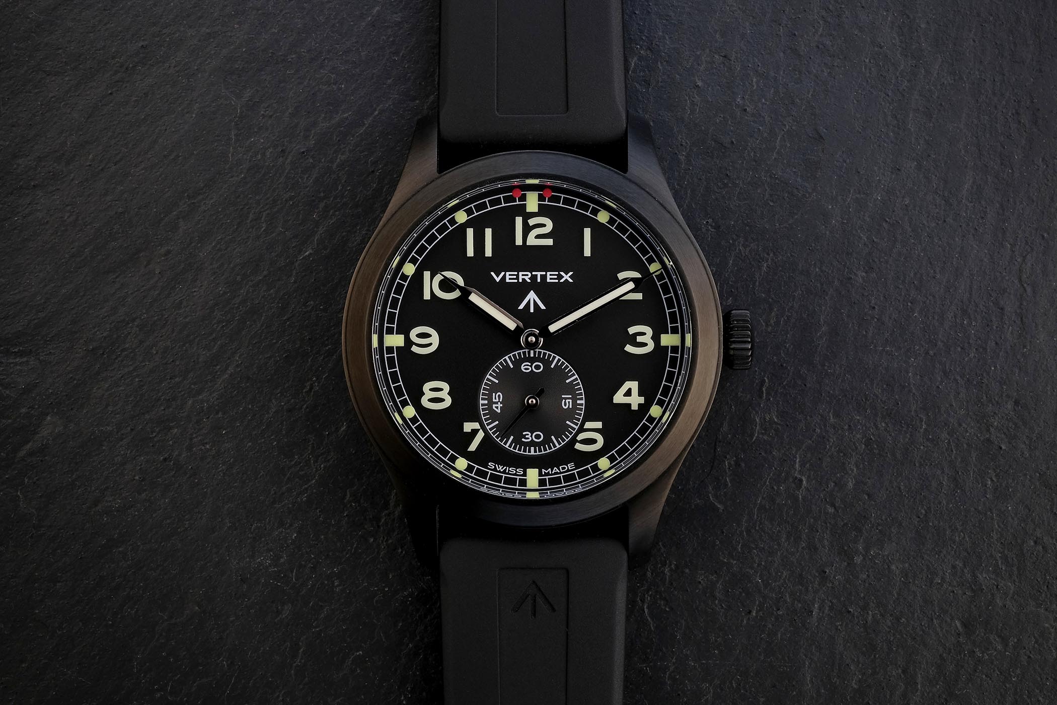 Vertex M100B black DLC Dirty Dozen Military British Watch