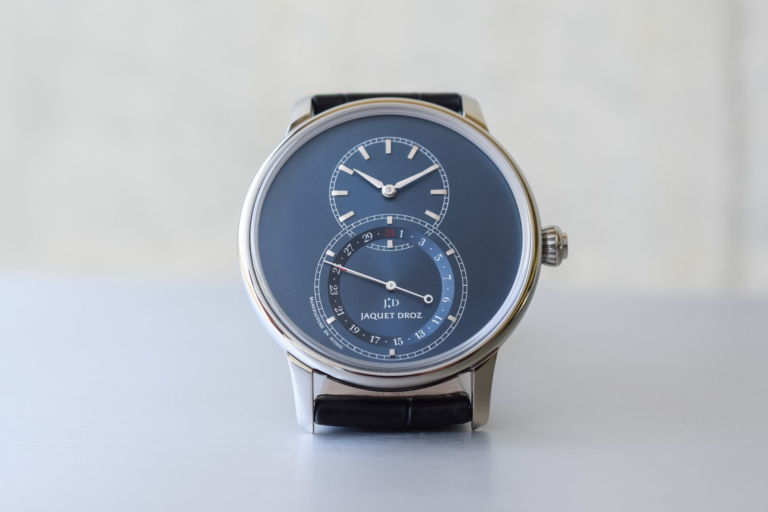 Jaquet Droz Grande Seconde Quantieme Satin-Brushed Blue