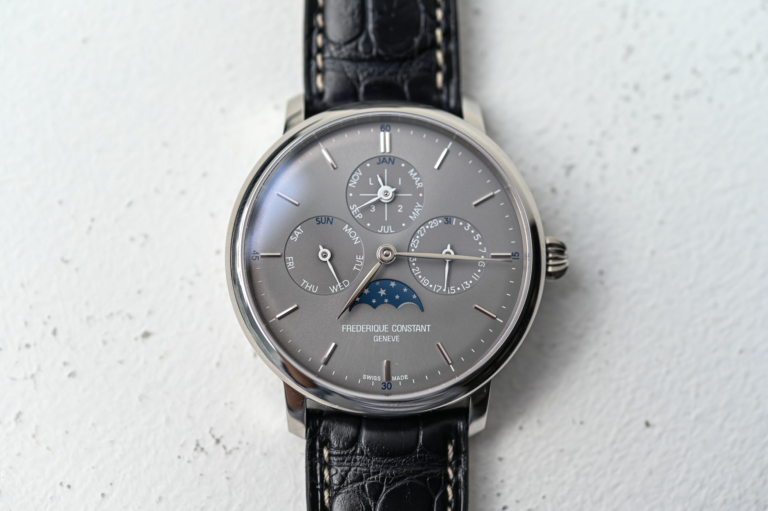 Frederique Constant Slimline Perpetual Calendar Manufacture Grey Dial