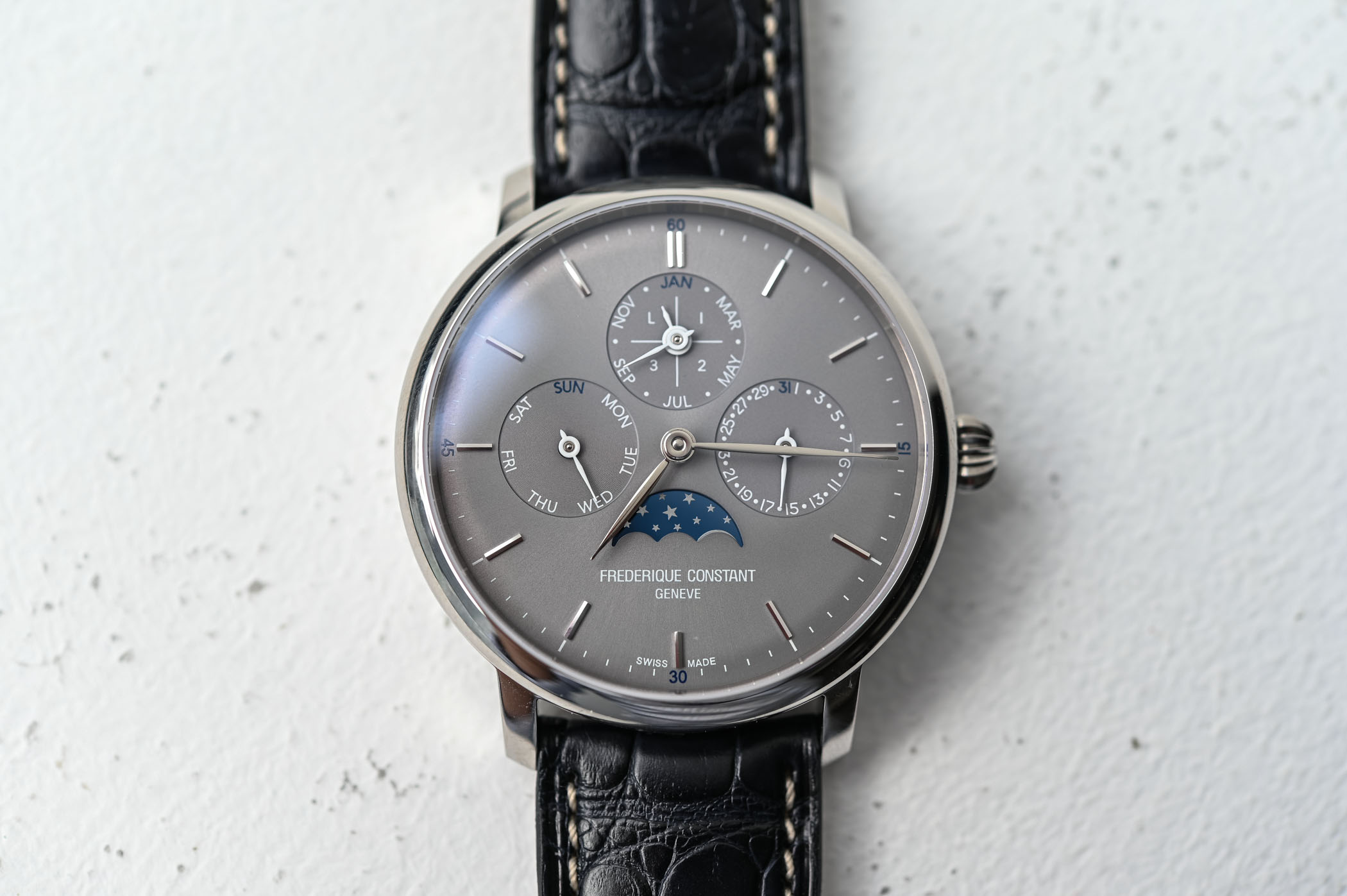 Frederique Constant Slimline Perpetual Calendar Manufacture Grey Dial