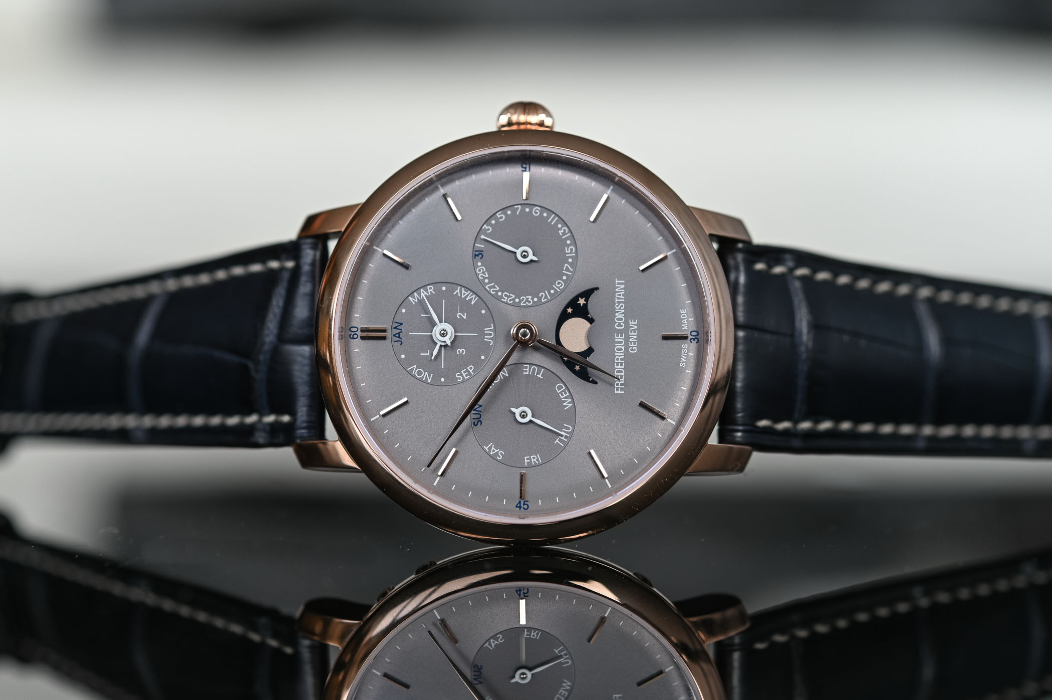 Frederique Constant Slimline Perpetual Calendar Manufacture Grey Dial