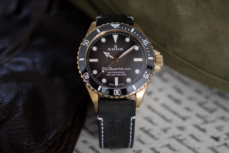 Edox SkyDiver Military Bronze Limited Edition