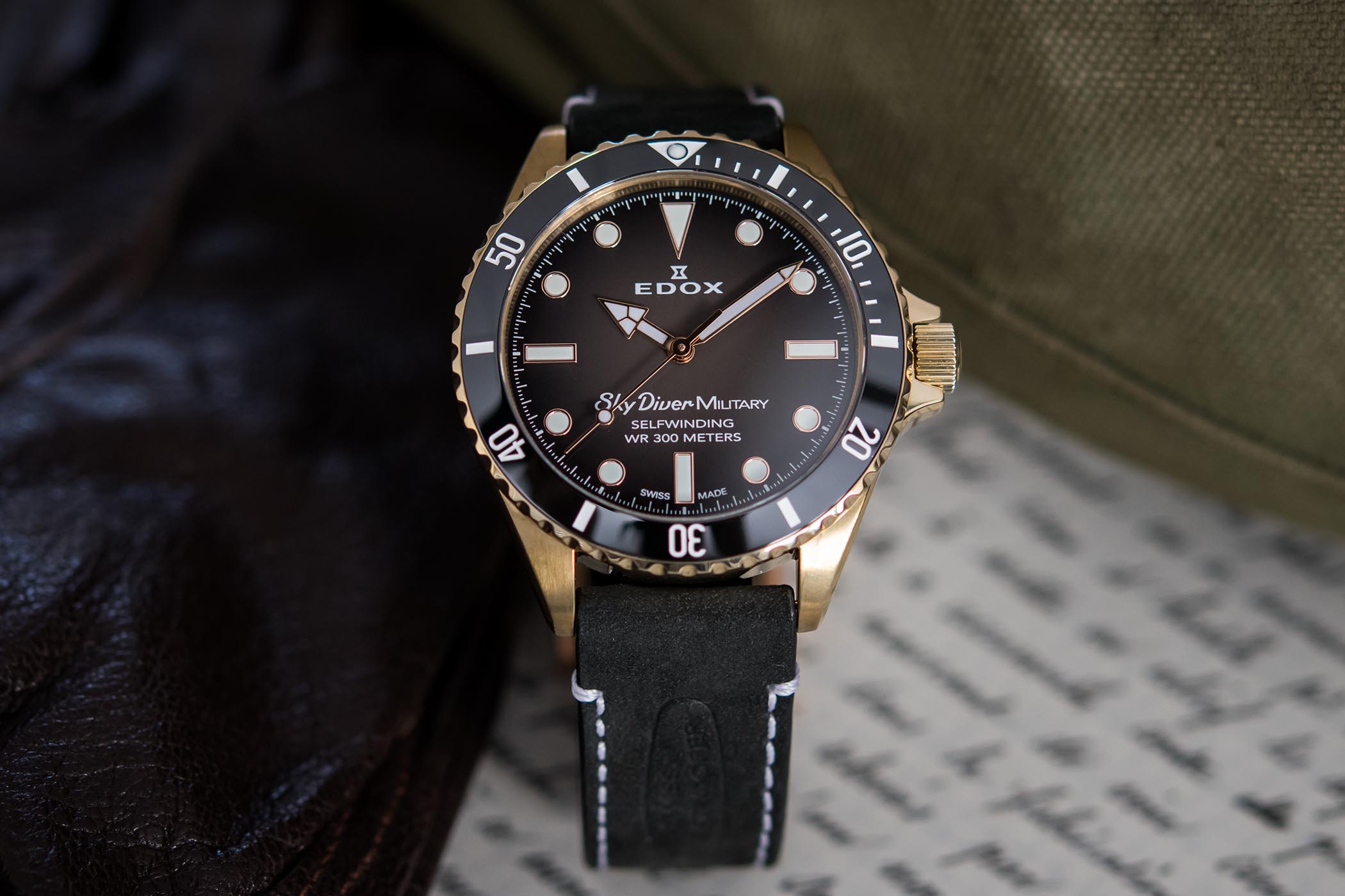 Edox SkyDiver Military Bronze Limited Edition