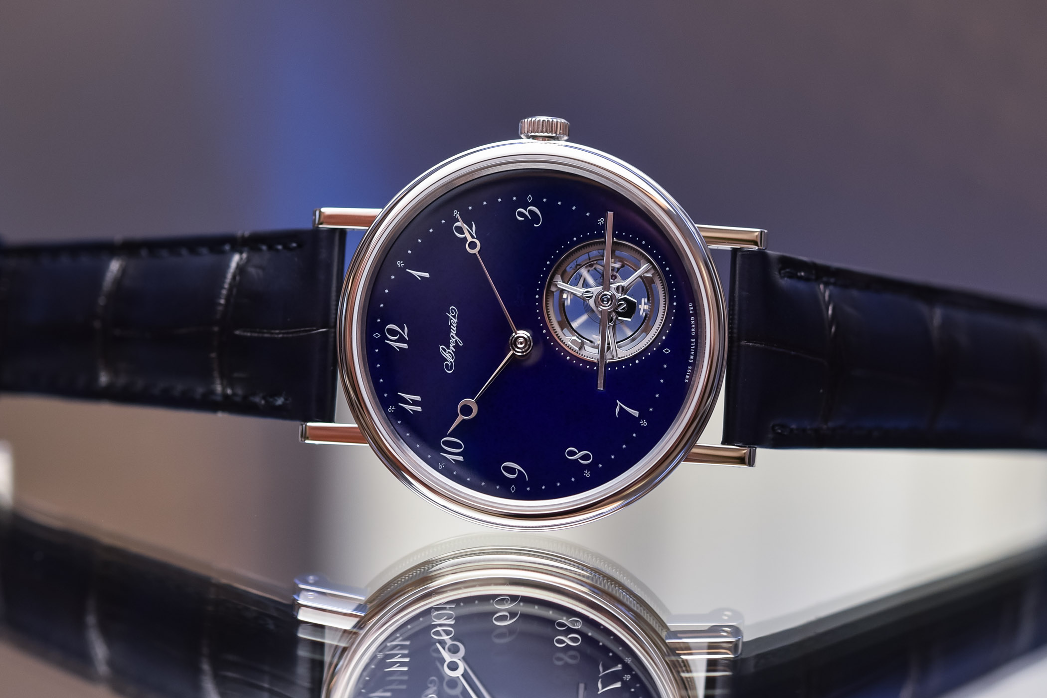 Breguet Classique Tourbillon Extra-Plat Blue 5367PT Blue Enamel Platinum
