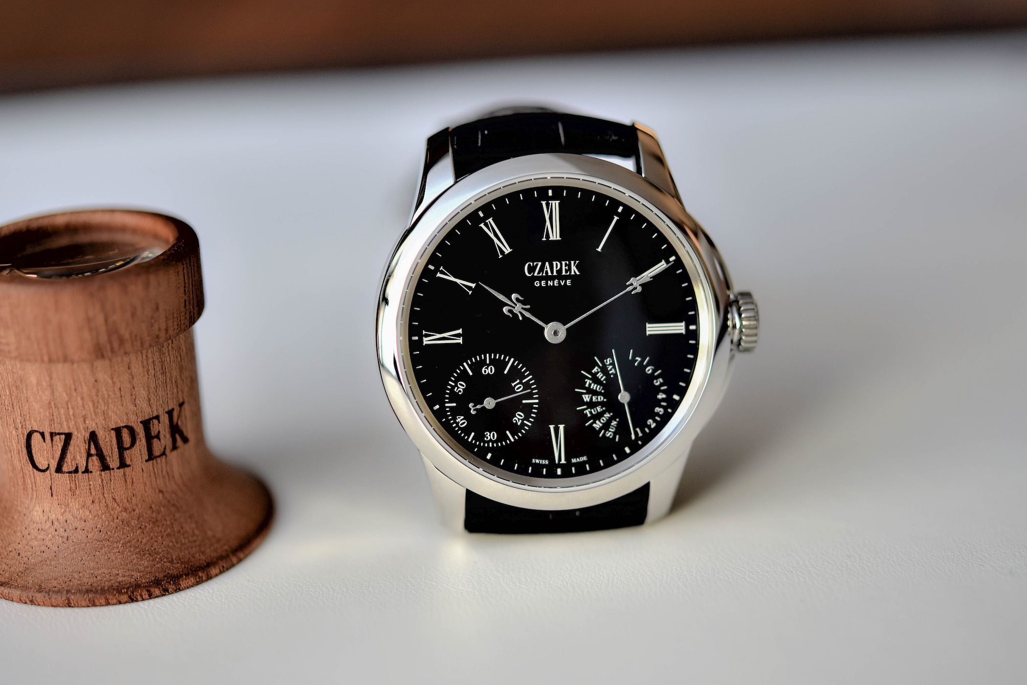 Czapek Quai des Bergues Black Enamel Small Model