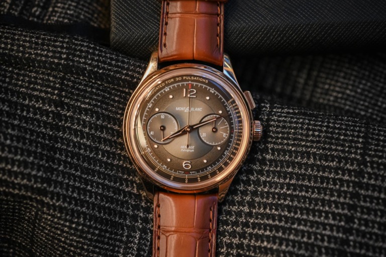 Montblanc Heritage Manufacture Pulsograph Rose Gold Brown Dial 126095