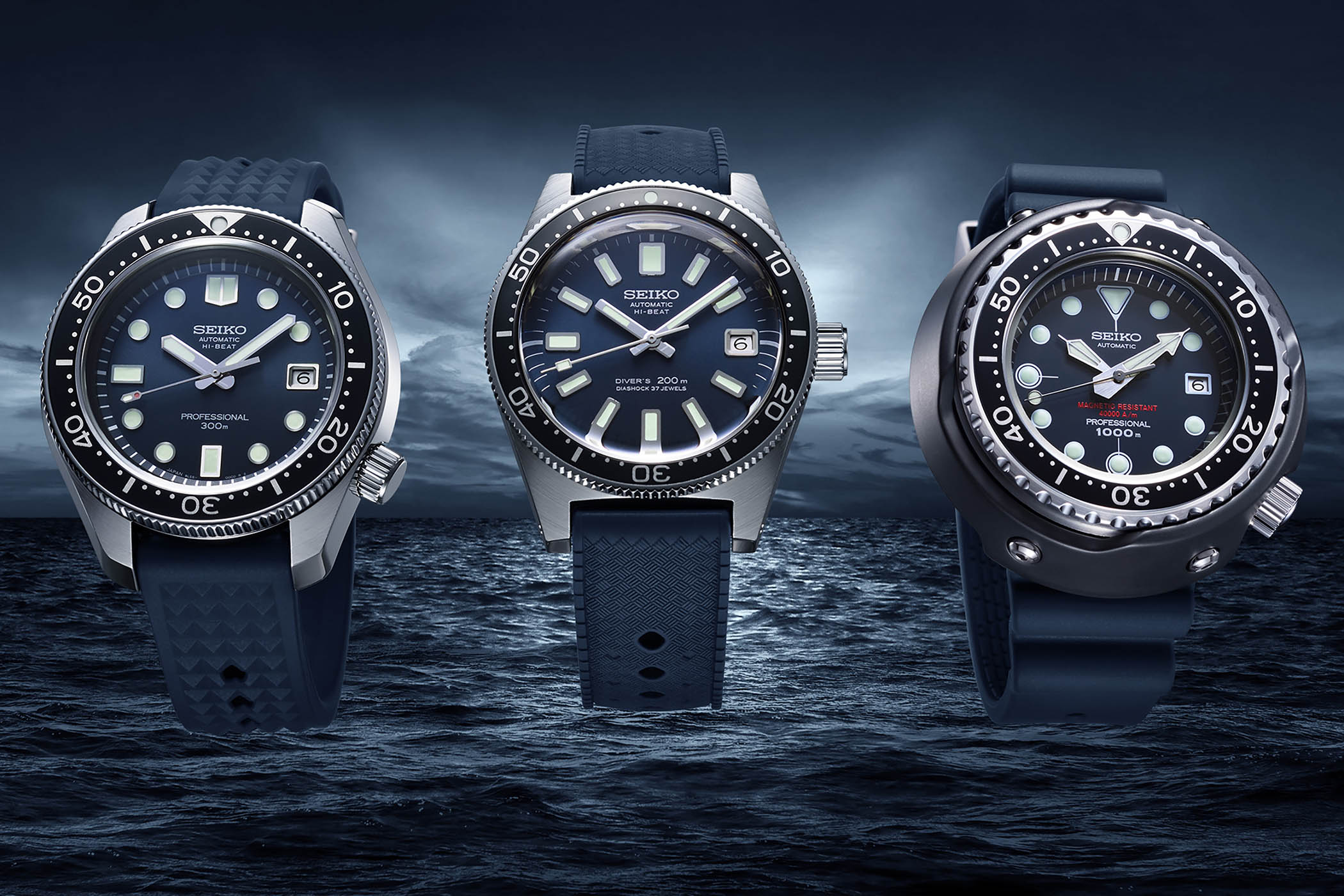 Seiko Prospex Diver 55th Anniversary Re-Editions - 1965 Diver SLA037 - 1968 Hi-Beat Diver SLA039 - 1975 Tuna 600m Diver SLA041