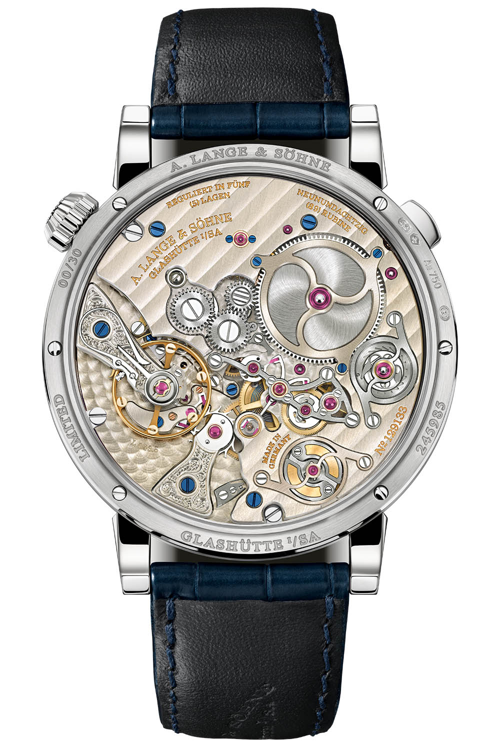 A Lange Sohne Zeitwerk Minute Repeater White Gold Blue Dial - 4 A. Lange & Söhne Zeitwerk Minute Repeater White Gold Blue Dial