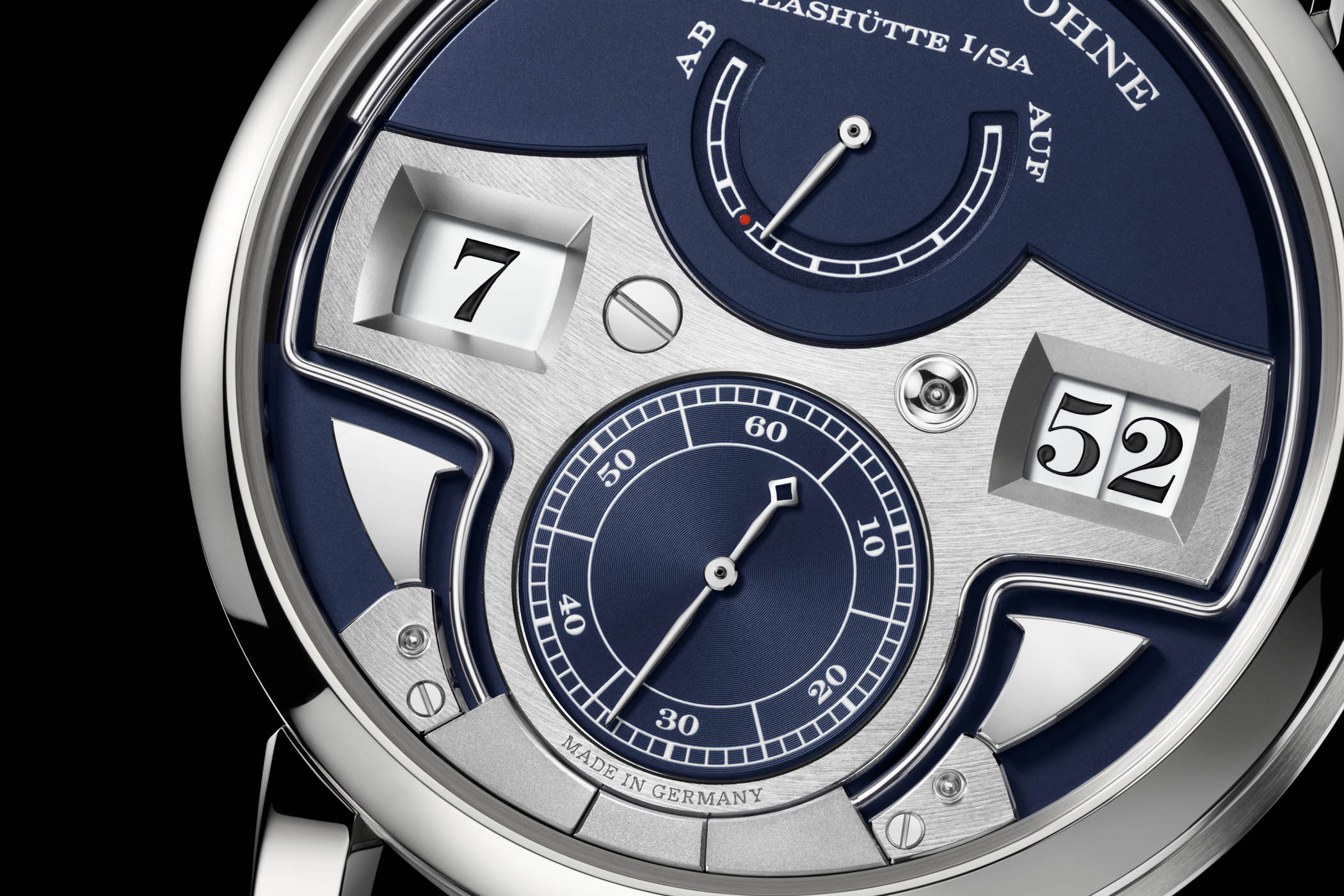 A Lange Sohne Zeitwerk Minute Repeater White Gold Blue Dial - 9 A. Lange & Söhne Zeitwerk Minute Repeater White Gold Blue Dial