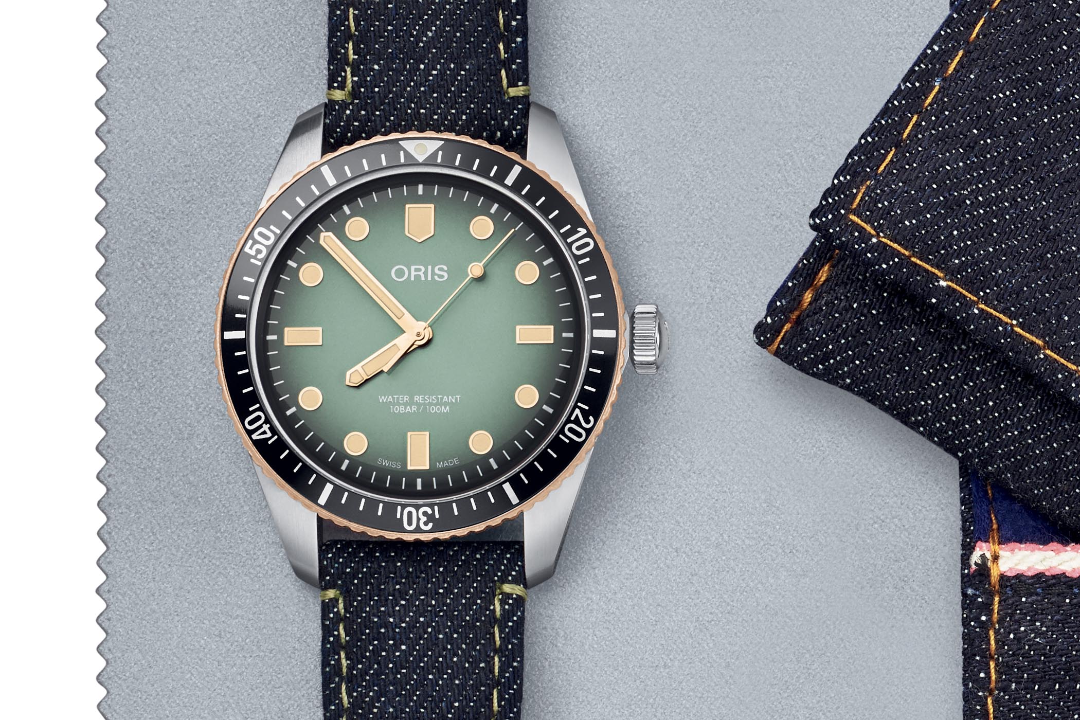 Oris x Momotaro Jeans Divers Sixty-Five
