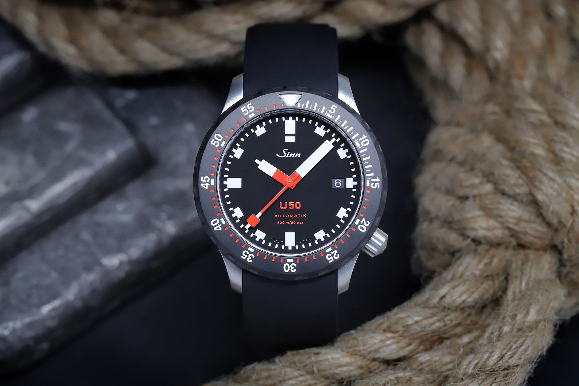 Sinn U50 German Submarine Steel Dive Watch - 2 Sinn U50 SDR German Submarine Steel Dive Watch