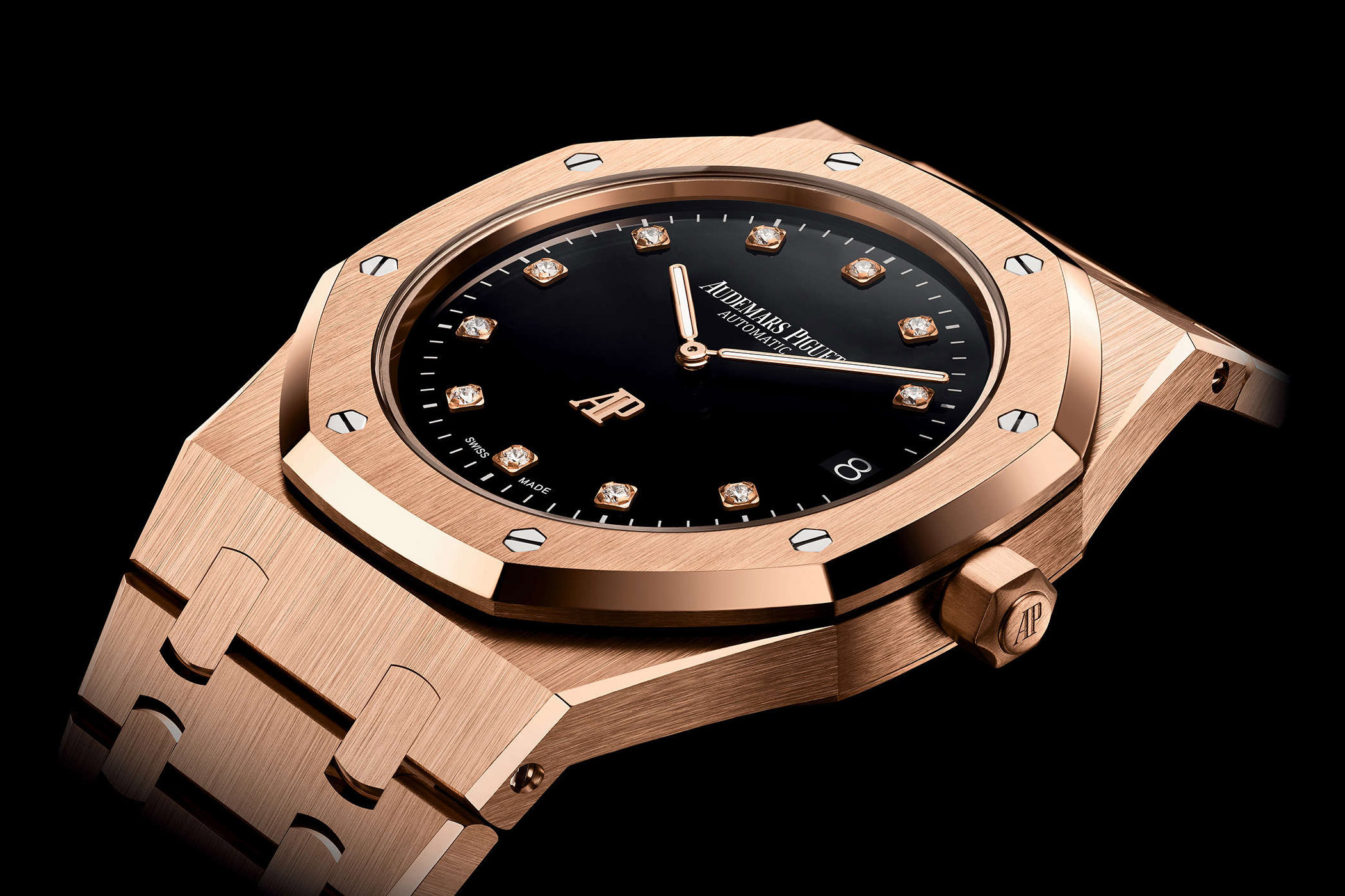 Audemars Piguet Royal Oak Jumbo Extra-Thin Yoshida Pink Gold Diamond Dial 15207OR
