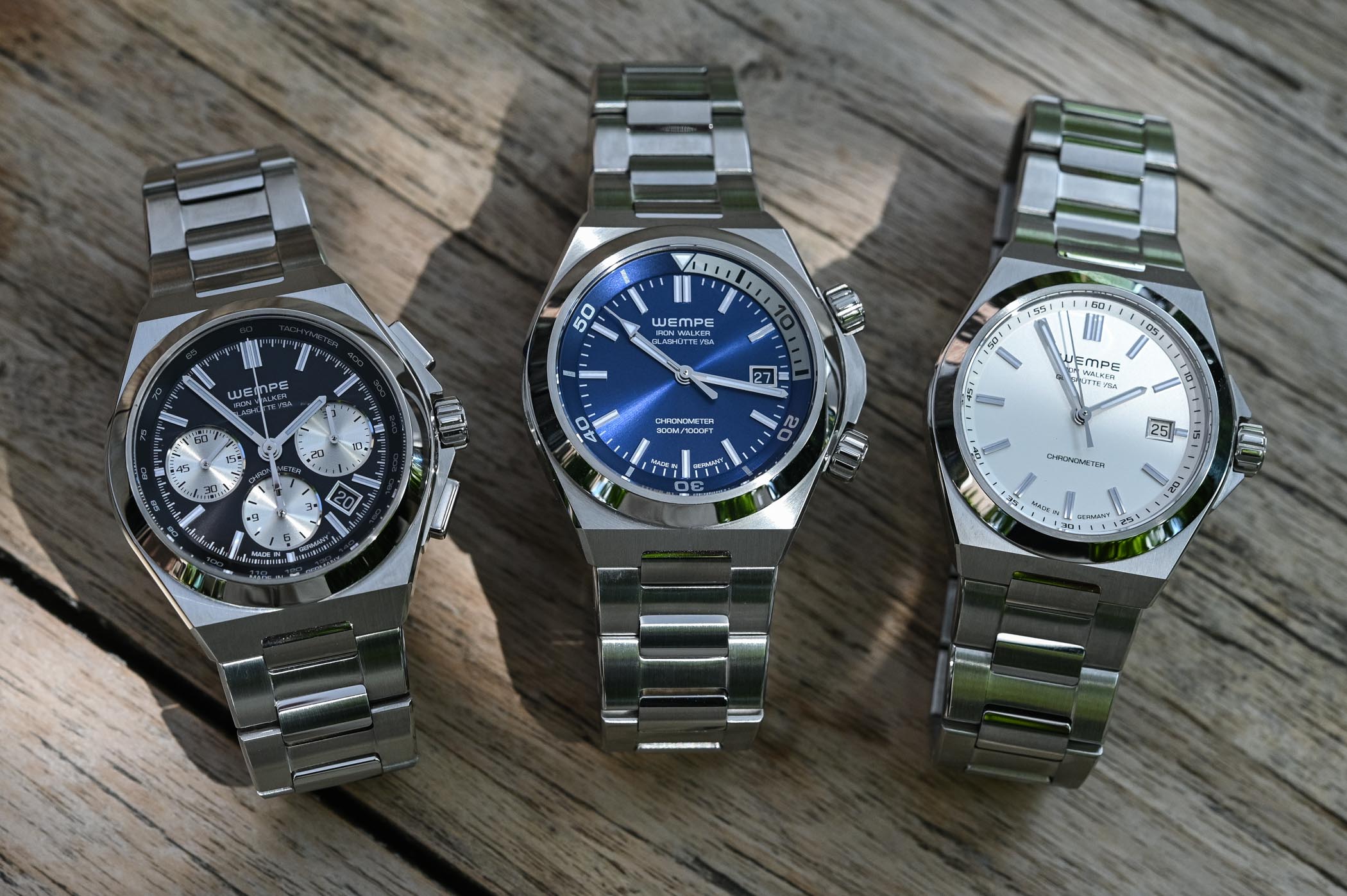 Wempe Iron Walker - Steel Sports Watch Integrated Bracelet
