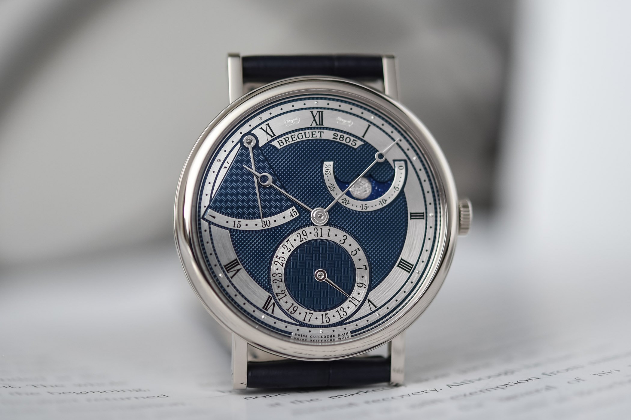 2020 Breguet Classique 7137 Moon Power Reserve Blue White Gold 7137BB/Y5/9VU