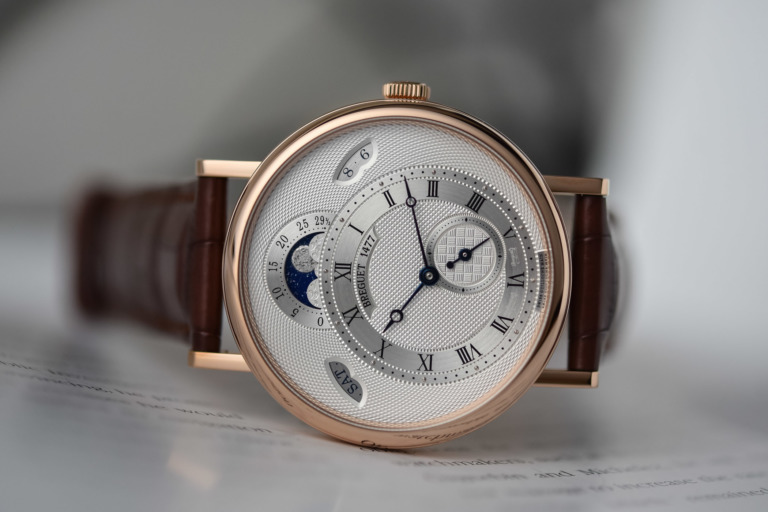 2020 Breguet Classique 7337 Moon and Calendar Chinoise pink gold silver dial