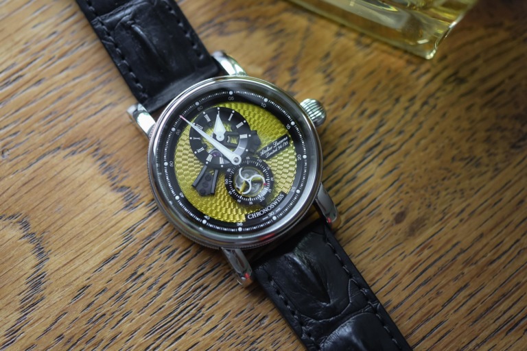 Chronoswiss Flying Regulator Open Gear Yellow Guilloche