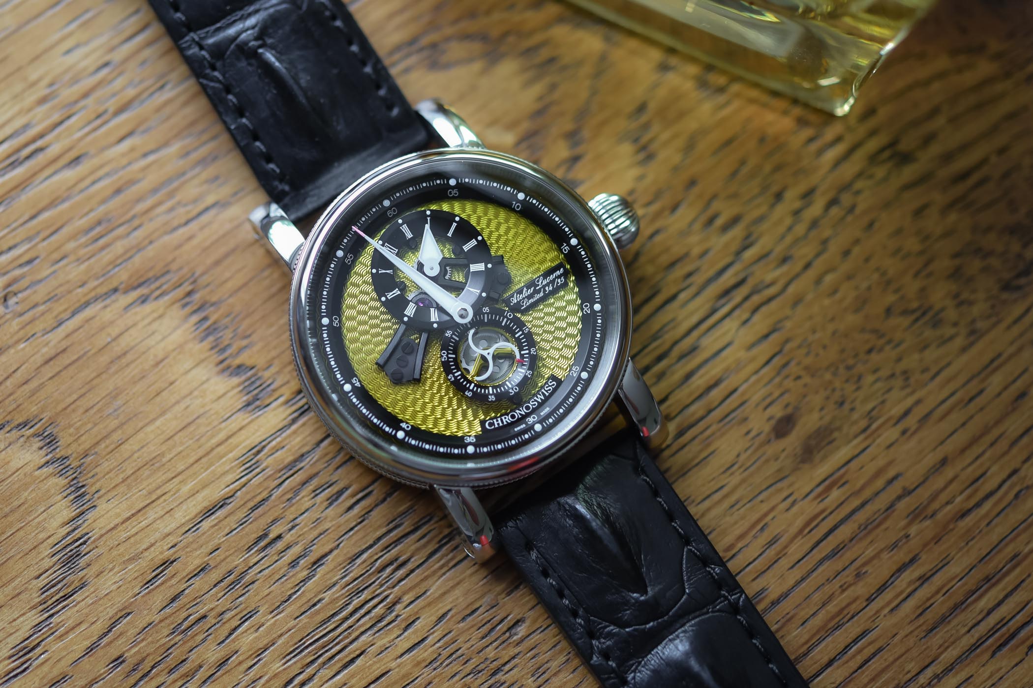 Chronoswiss Flying Regulator Open Gear Yellow Guilloche